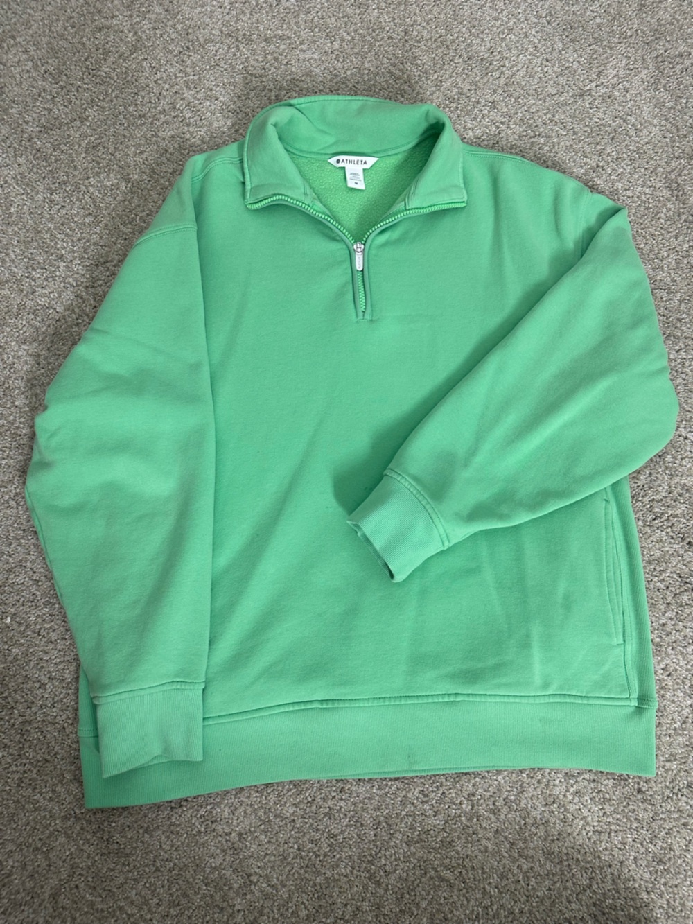 Athleta Green Pullover Sweatshirt